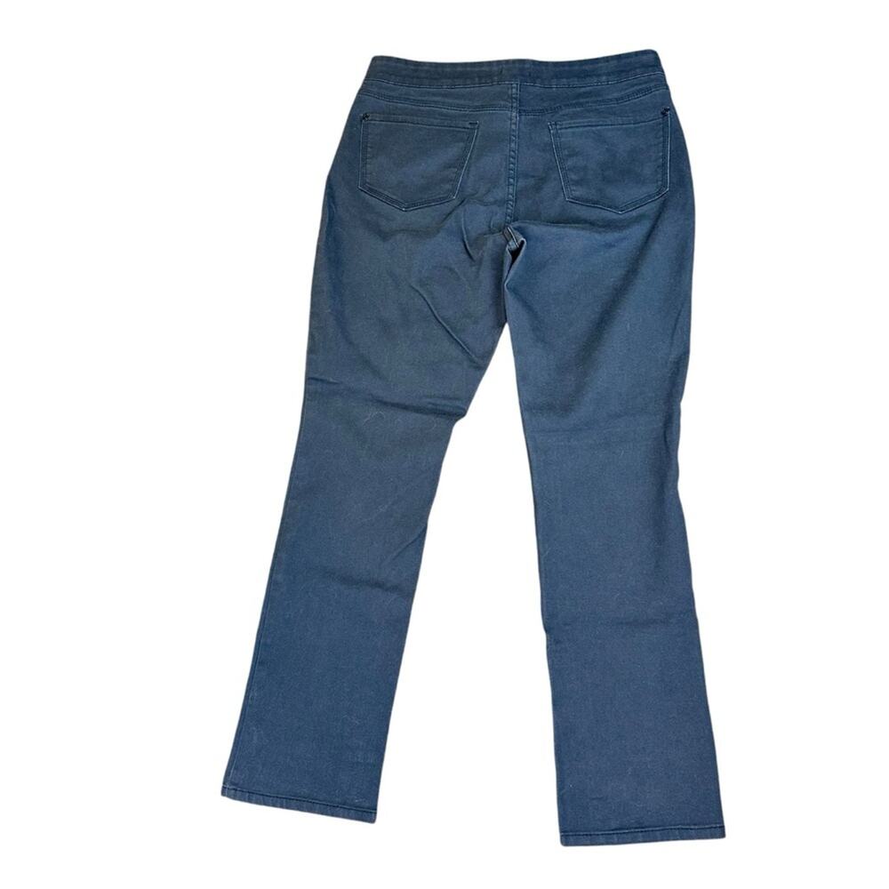 NYDJ Straight Leg High Rise Jeans Charcoal Gray Size 14